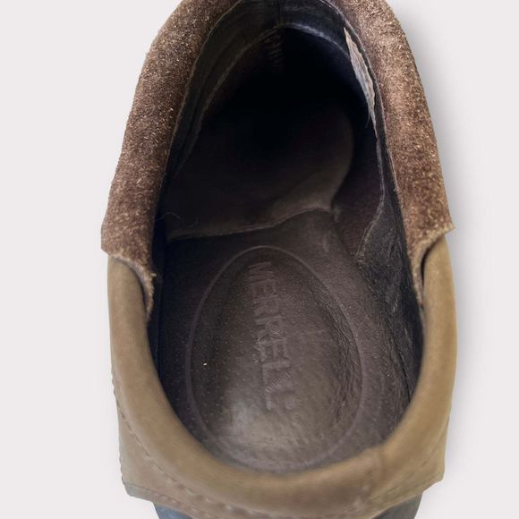 Merrell Luxe Wrap Suede Clogs 7.5 Womens Leather Studded Slip On Comfort Shoes - Picture 6 of 10